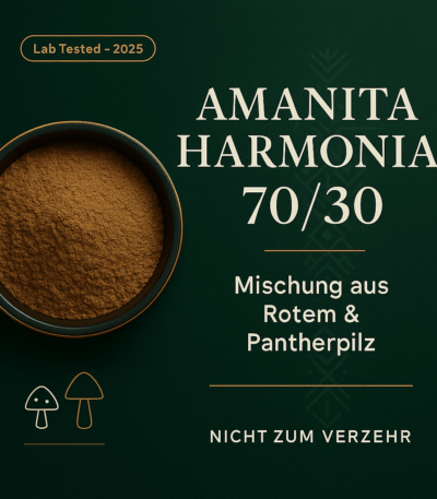 Amanita Harmonia – Mischung aus Rotem & Pantherpilz (70/30) 50g Pulver